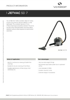 Product information JETVAC SD 7