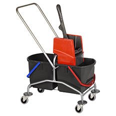 Mistral Nasswischwagen, 2 x 17 l, verchromt